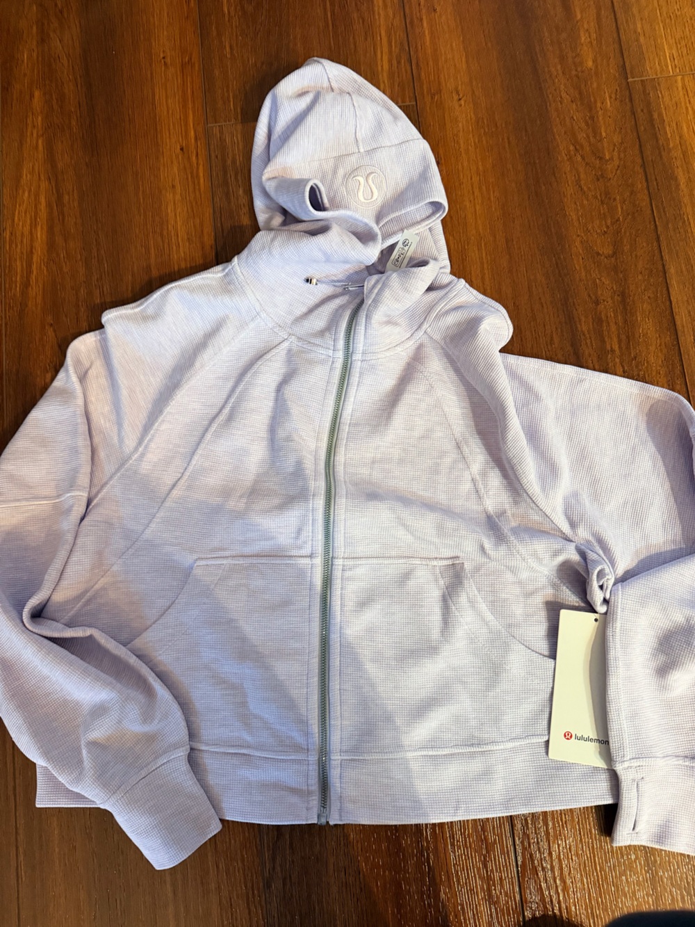 Lululemon full zip scuba waffle light purple
